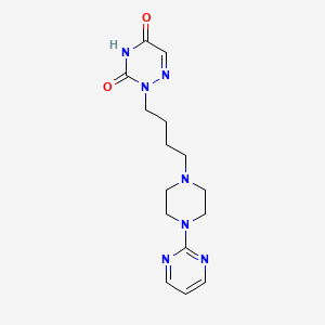 molecular formula C15H21N7O2 B13871086 2-[4-(4-Pyrimidin-2-ylpiperazin-1-yl)butyl]-1,2,4-triazine-3,5-dione 