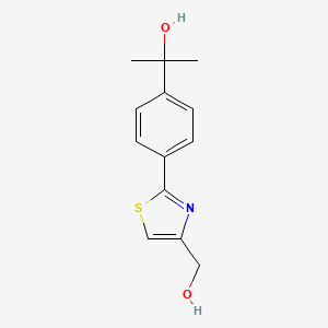 2-[4-[4-(Hydroxymethyl)-1,3-thiazol-2-yl]phenyl]propan-2-ol