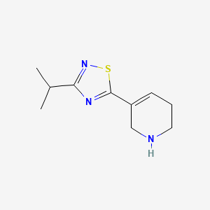 molecular formula C10H15N3S B13871127 3-Propan-2-yl-5-(1,2,3,6-tetrahydropyridin-5-yl)-1,2,4-thiadiazole 