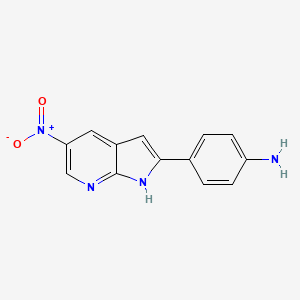 4-(5-nitro-1H-pyrrolo[2,3-b]pyridin-2-yl)aniline