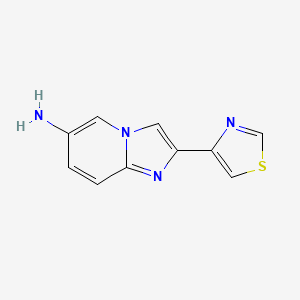 molecular formula C10H8N4S B13871150 2-(1,3-Thiazol-4-yl)imidazo[1,2-a]pyridin-6-amine 