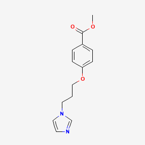 molecular formula C14H16N2O3 B13871163 Methyl 4-(3-imidazol-1-ylpropoxy)benzoate 