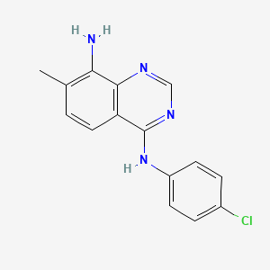 4-N-(4-chlorophenyl)-7-methylquinazoline-4,8-diamine