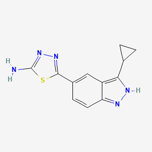 5-(3-cyclopropyl-2H-indazol-5-yl)-1,3,4-thiadiazol-2-amine