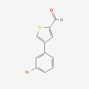 molecular formula C11H7BrOS B13871216 4-(3-Bromophenyl)thiophene-2-carbaldehyde 