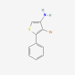 molecular formula C10H8BrNS B13871218 4-Bromo-5-phenylthiophen-3-amine 