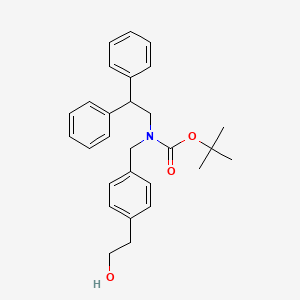 molecular formula C28H33NO3 B13871230 tert-butyl N-(2,2-diphenylethyl)-N-[[4-(2-hydroxyethyl)phenyl]methyl]carbamate 