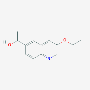 molecular formula C13H15NO2 B13871235 1-(3-Ethoxyquinolin-6-yl)ethanol 