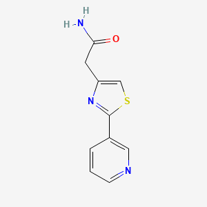 molecular formula C10H9N3OS B13871249 2-(2-Pyridin-3-yl-1,3-thiazol-4-yl)acetamide 