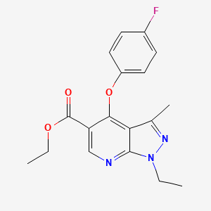 B1387128 ethyl 1-ethyl-4-(4-fluorophenoxy)-3-methyl-1H-pyrazolo[3,4-b]pyridine-5-carboxylate CAS No. 1092344-19-8