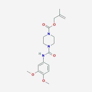 2-Methylprop-2-enyl 4-[(3,4-dimethoxyphenyl)carbamoyl]piperazine-1-carboxylate