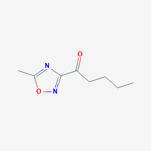 molecular formula C8H12N2O2 B13871285 1-(5-Methyl-1,2,4-oxadiazol-3-yl)pentan-1-one 