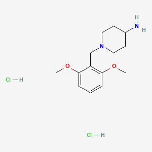 molecular formula C14H24Cl2N2O2 B1387129 1-(2,6-Dimethoxybenzyl)piperidin-4-amine dihydrochloride CAS No. 849925-08-2