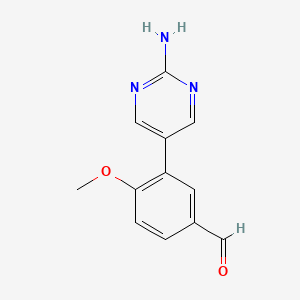 3-(2-Aminopyrimidin-5-yl)-4-methoxybenzaldehyde