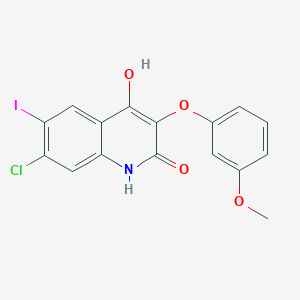 7-chloro-4-hydroxy-6-iodo-3-(3-methoxyphenoxy)-1H-quinolin-2-one