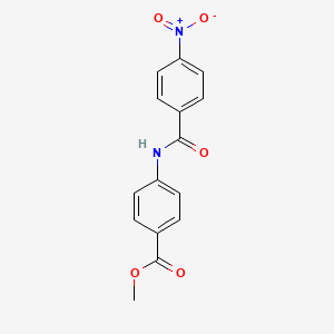 molecular formula C15H12N2O5 B13871356 Methyl 4-[(4-nitrobenzoyl)amino]benzoate CAS No. 39799-74-1