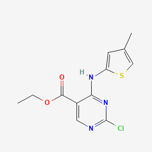 molecular formula C12H12ClN3O2S B13871361 Ethyl 2-chloro-4-[(4-methylthiophen-2-yl)amino]pyrimidine-5-carboxylate 