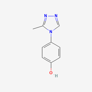 molecular formula C9H9N3O B13871370 4-(3-Methyl-1,2,4-triazol-4-yl)phenol 