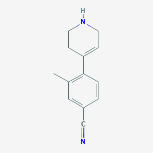 molecular formula C13H14N2 B13871374 3-Methyl-4-(1,2,3,6-tetrahydropyridin-4-yl)benzonitrile 