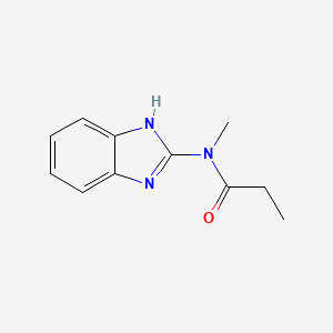 molecular formula C11H13N3O B13871406 N-(1H-benzimidazol-2-yl)-N-methylpropanamide 