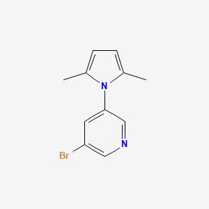 molecular formula C11H11BrN2 B13871416 3-Bromo-5-(2,5-dimethyl-1h-pyrrol-1-yl)pyridine 