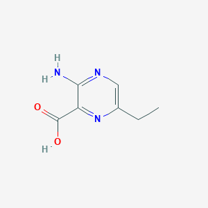 molecular formula C7H9N3O2 B13871423 3-Amino-6-ethylpyrazine-2-carboxylic acid 