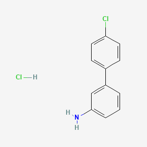 molecular formula C12H11Cl2N B1387143 4'-Chloro-[1,1'-biphenyl]-3-amine hydrochloride CAS No. 1172831-13-8