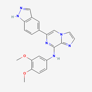 molecular formula C21H18N6O2 B13871461 N-(3,4-dimethoxyphenyl)-6-(1H-indazol-5-yl)imidazo[1,2-a]pyrazin-8-amine 