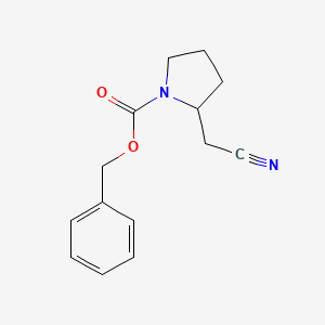 molecular formula C14H16N2O2 B13871467 Benzyl 2-(cyanomethyl)pyrrolidine-1-carboxylate 