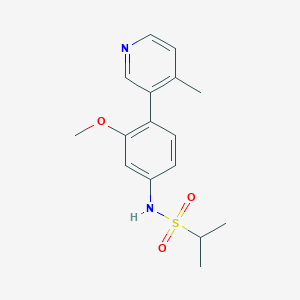 molecular formula C16H20N2O3S B13871474 N-[3-methoxy-4-(4-methylpyridin-3-yl)phenyl]propane-2-sulfonamide 