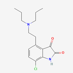 molecular formula C16H21ClN2O2 B13871482 7-chloro-4-[2-(dipropylamino)ethyl]-1H-Indole-2,3-dione 