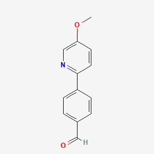 molecular formula C13H11NO2 B13871498 4-(5-Methoxypyridin-2-yl)benzaldehyde 