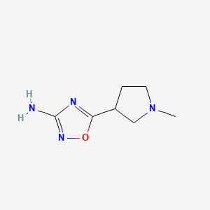 molecular formula C7H12N4O B13871502 5-(1-Methylpyrrolidin-3-yl)-1,2,4-oxadiazol-3-amine 