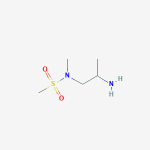 molecular formula C5H14N2O2S B13871522 N-(2-aminopropyl)-N-methylmethanesulfonamide 