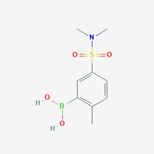 molecular formula C9H14BNO4S B1387153 (5-(N,N-Dimethylsulfamoyl)-2-methylphenyl)boronic acid CAS No. 871332-99-9