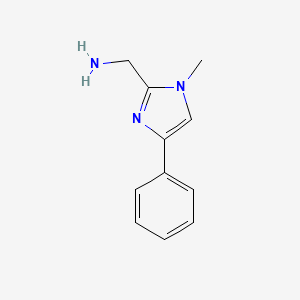 molecular formula C11H13N3 B13871537 (1-Methyl-4-phenylimidazol-2-yl)methanamine 