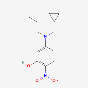 molecular formula C13H18N2O3 B13871539 Phenol, 5-[(cyclopropylmethyl)propylamino]-2-nitro- CAS No. 821776-73-2