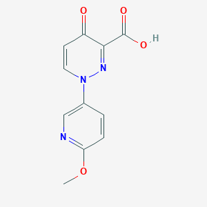 molecular formula C11H9N3O4 B13871544 1-(6-Methoxypyridin-3-yl)-4-oxopyridazine-3-carboxylic acid 