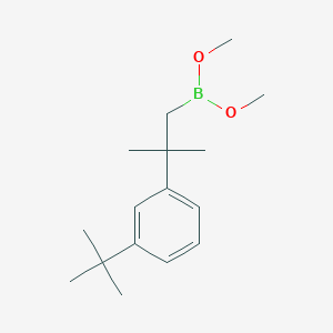 molecular formula C16H27BO2 B13871566 [2-(3-Tert-butylphenyl)-2-methylpropyl]-dimethoxyborane 