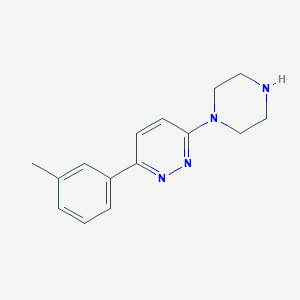molecular formula C15H18N4 B1387159 3-(3-Methylphenyl)-6-piperazin-1-ylpyridazine CAS No. 1172922-46-1
