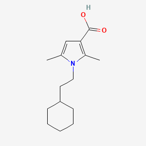 molecular formula C15H23NO2 B13871591 1-(2-Cyclohexylethyl)-2,5-dimethylpyrrole-3-carboxylic acid 