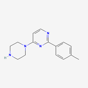 molecular formula C15H18N4 B1387161 2-(4-Methylphenyl)-4-piperazin-1-ylpyrimidine CAS No. 1172554-76-5