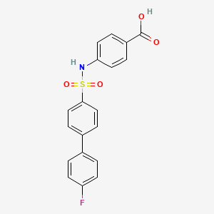 molecular formula C19H14FNO4S B1387162 4-{[(4'-Fluorobiphenyl-4-yl)sulfonyl]amino}benzoic acid CAS No. 1170846-64-6