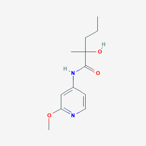 molecular formula C12H18N2O3 B13871629 2-hydroxy-N-(2-methoxypyridin-4-yl)-2-methylpentanamide 