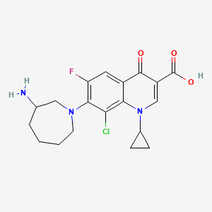 7-(3-Aminoazepan-1-yl)-8-chloro-1-cyclopropyl-6-fluoro-4-oxo-1,4-dihydroquinoline-3-carboxylic acid