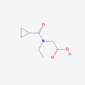 molecular formula C8H13NO3 B13871686 2-[Cyclopropanecarbonyl(ethyl)amino]acetic acid 