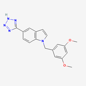 molecular formula C18H17N5O2 B13871711 1-[(3,5-dimethoxyphenyl)methyl]-5-(2H-tetrazol-5-yl)indole 