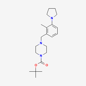 Tert-butyl 4-[(2-methyl-3-pyrrolidin-1-ylphenyl)methyl]piperazine-1-carboxylate