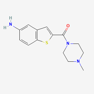 molecular formula C14H17N3OS B13871767 (5-Amino-1-benzothiophen-2-yl)-(4-methylpiperazin-1-yl)methanone 