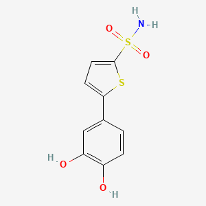 molecular formula C10H9NO4S2 B13871769 5-(3,4-Dihydroxyphenyl)thiophene-2-sulfonamide 